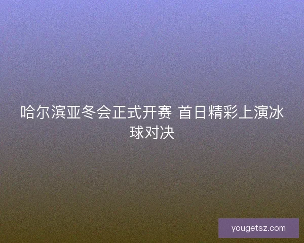 哈尔滨亚冬会正式开赛 首日精彩上演冰球对决