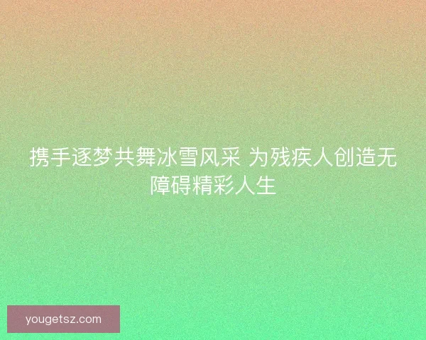 携手逐梦共舞冰雪风采 为残疾人创造无障碍精彩人生 携手逐梦共舞冰雪风采 为残疾人创造无障碍精彩人生